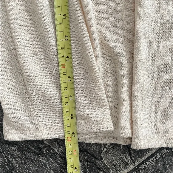 ONE CLOTHING Sleeveless Crochet Cream Knit Maxi Duster Button Resortwear Sweater - Picture 11 of 13